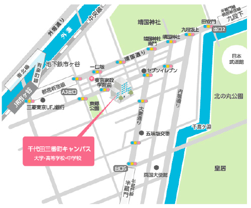 �Ɛ��w�@��w�O�Ԓ��Z�ɒn�}